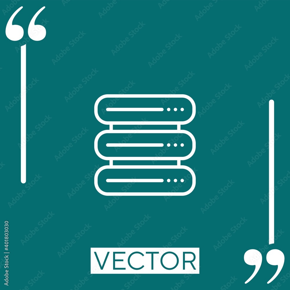 Poster server vector icon linear icon. editable stroke line