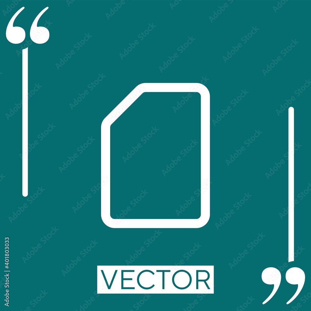 Poster sim card vector icon linear icon. editable stroke line