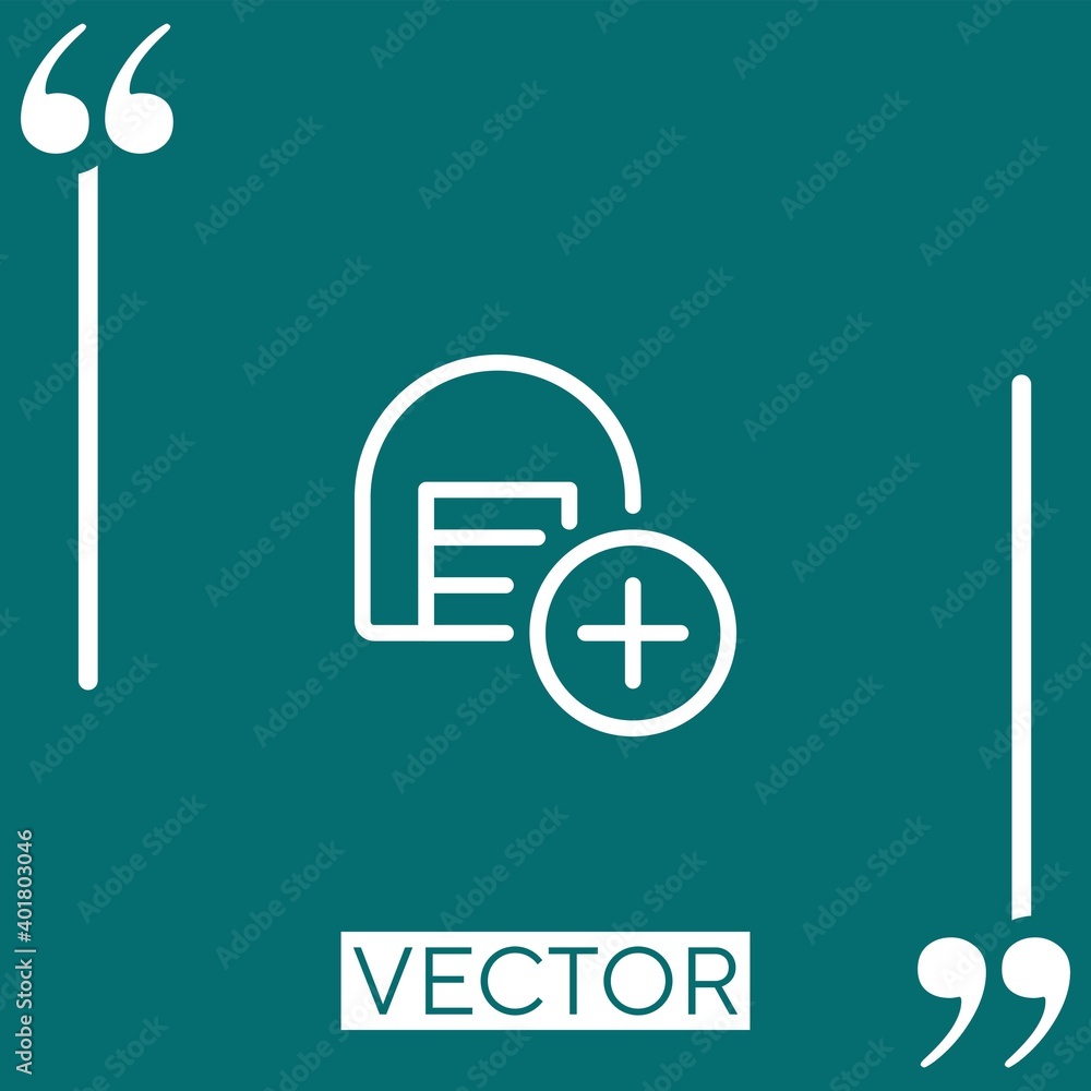 Poster add vector icon linear icon. editable stroke line