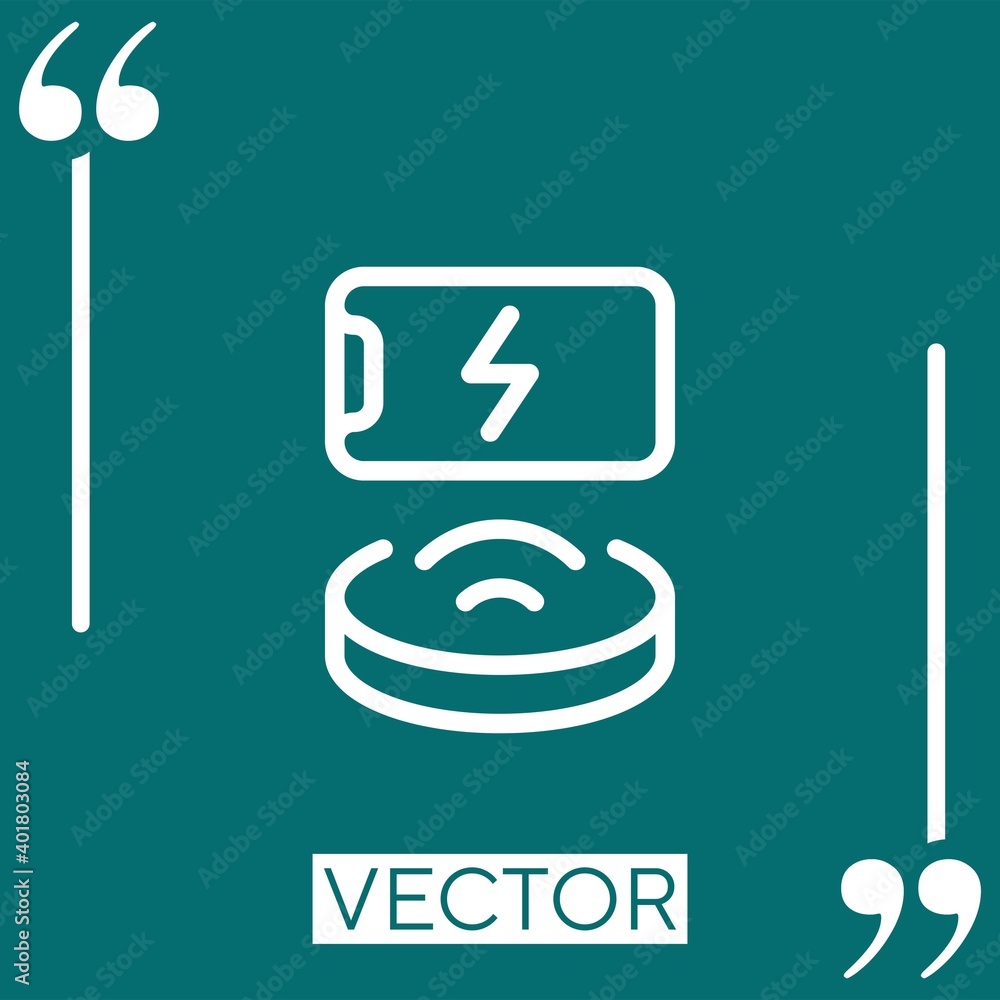 Poster power vector icon linear icon. editable stroke line