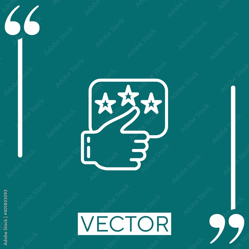 Poster rating vector icon linear icon. editable stroke line