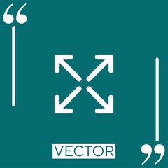 expand vector icon Linear icon. Editable stroke line