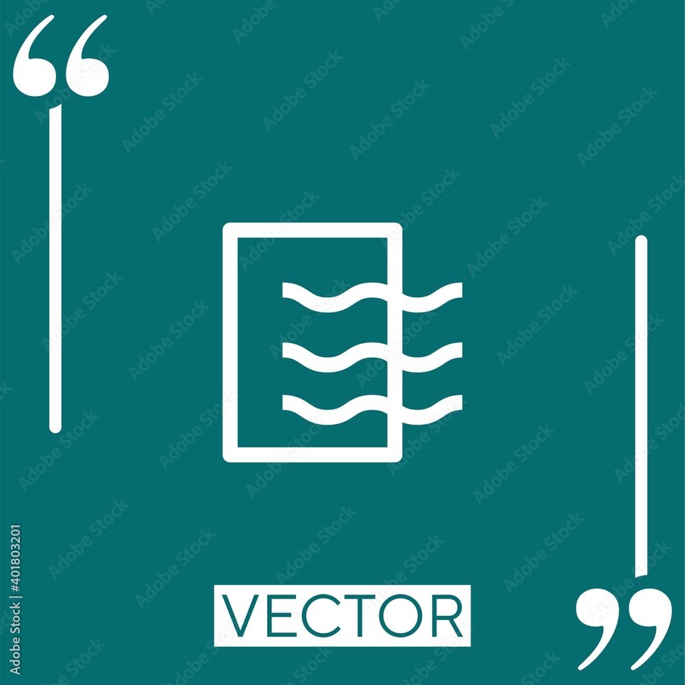 Poster stamp vector icon linear icon. editable stroke line