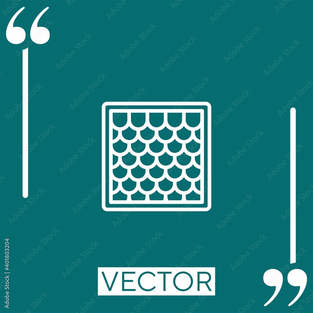 Poster tiles vector icon linear icon. editable stroke line