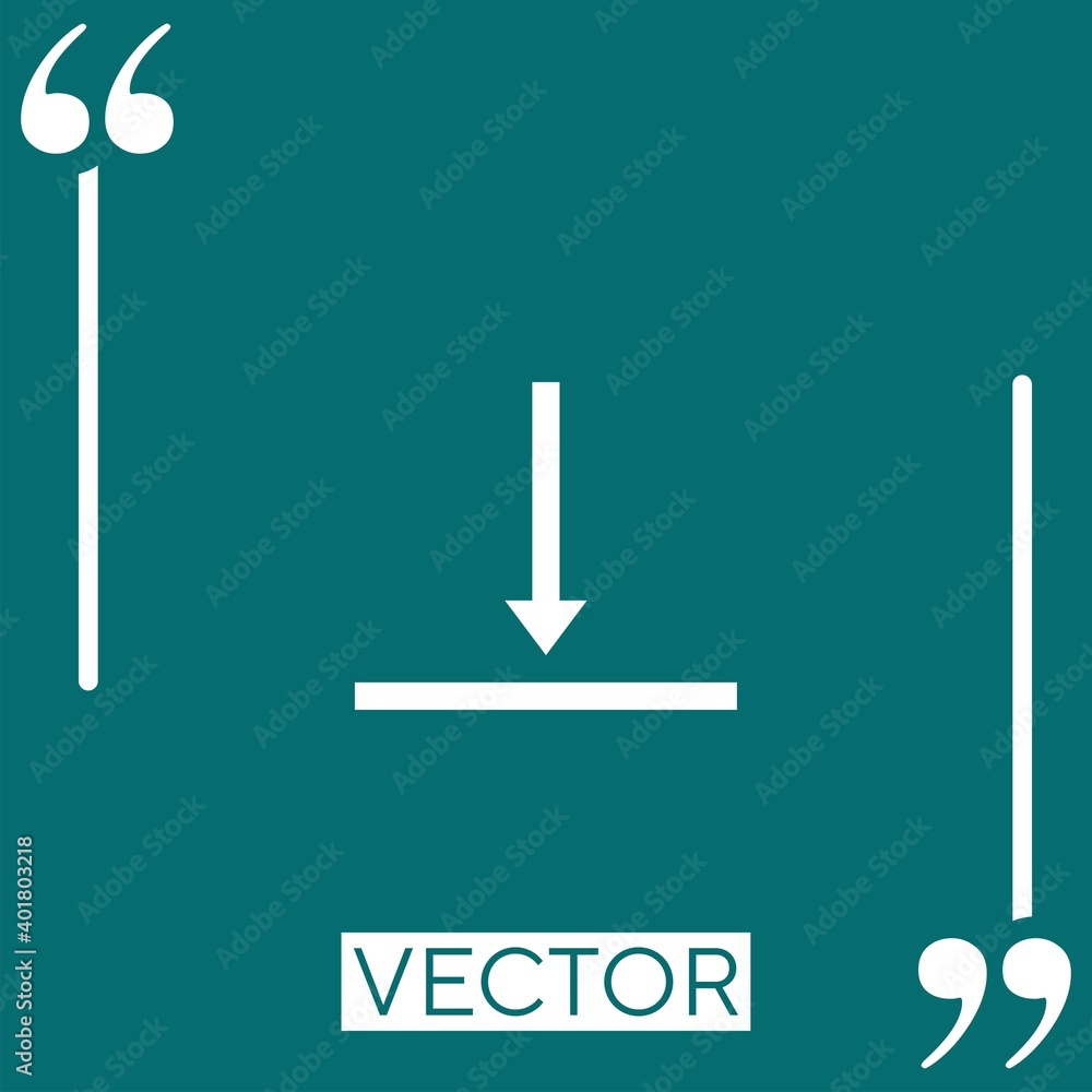 Poster align vector icon linear icon. editable stroke line