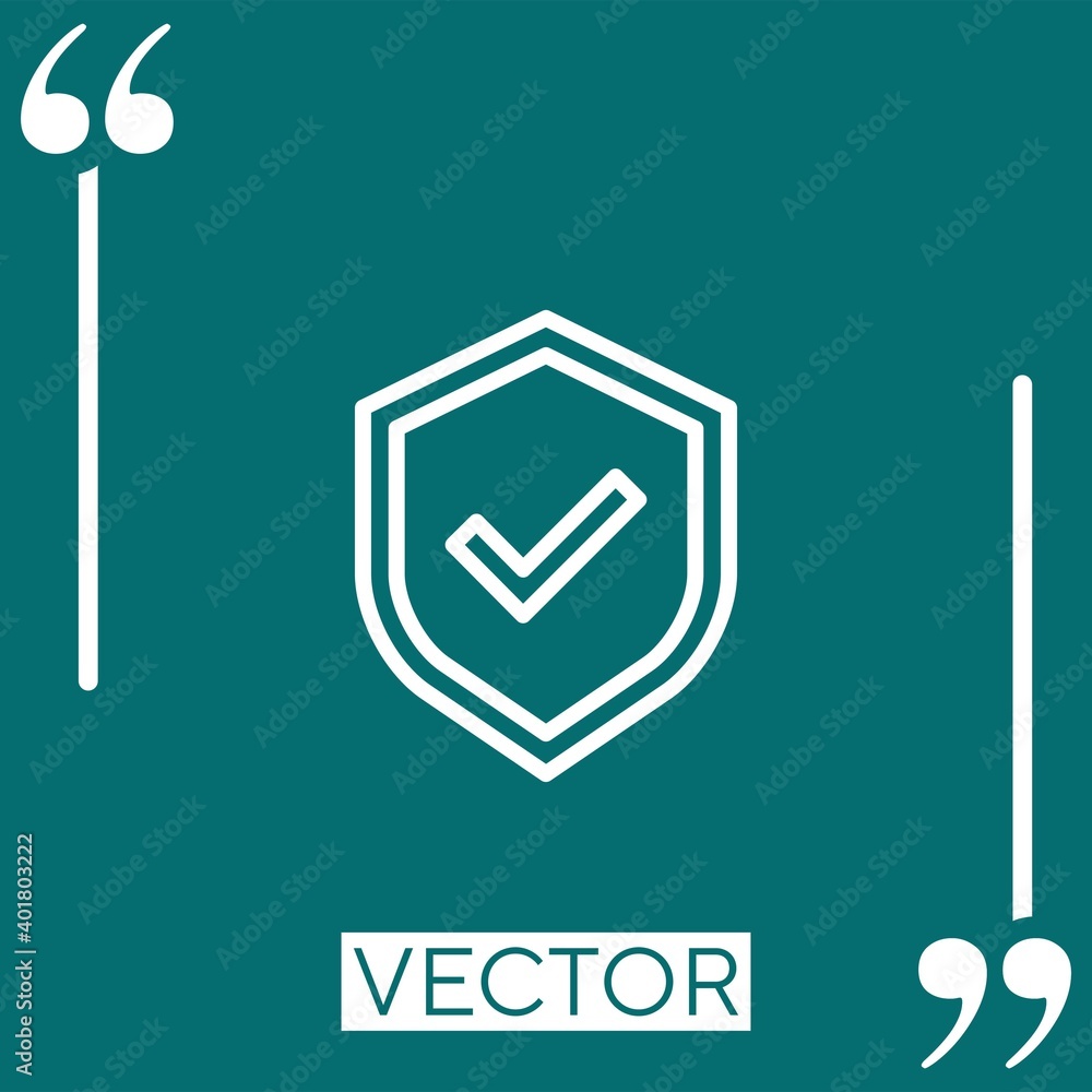 Poster check mark vector icon linear icon. editable stroke line