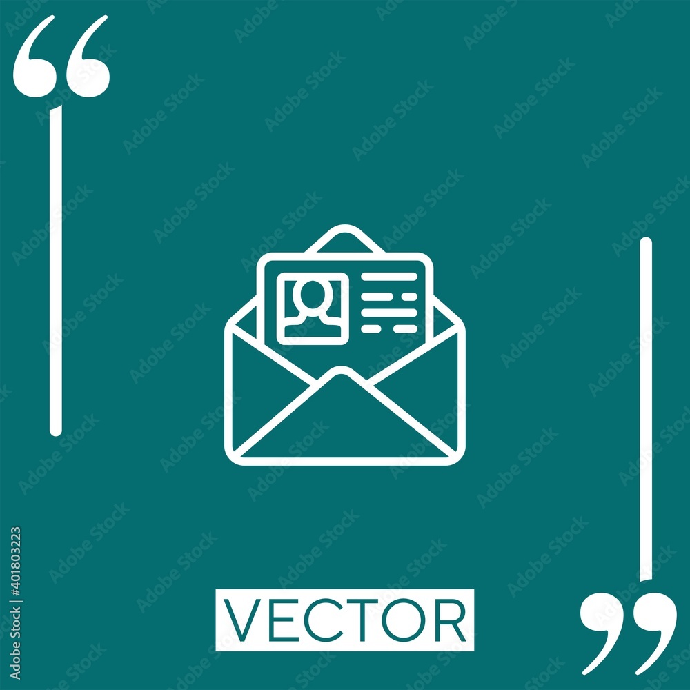 Poster curriculum vector icon linear icon. editable stroke line