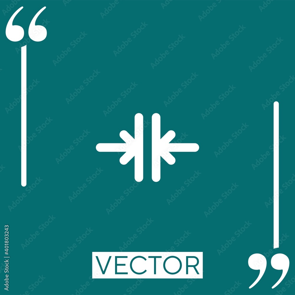 Poster minimize vector icon linear icon. editable stroke line