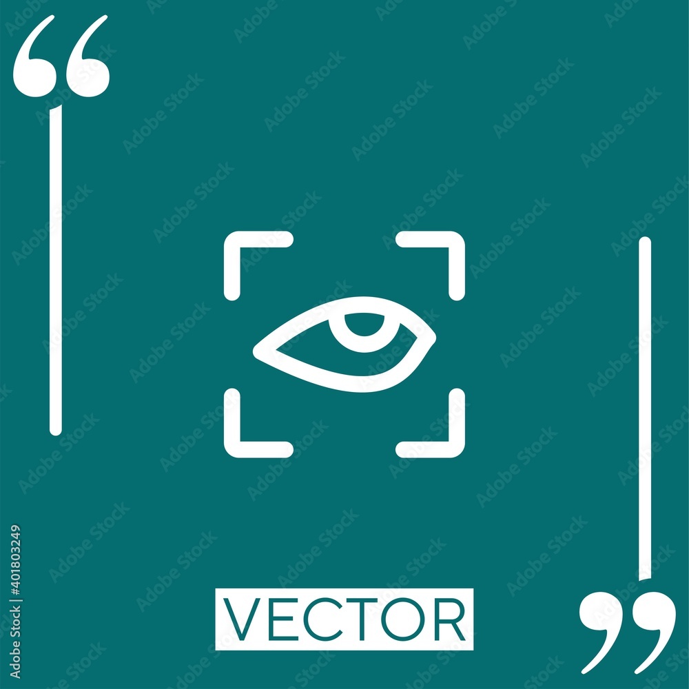 Poster square vector icon linear icon. editable stroke line