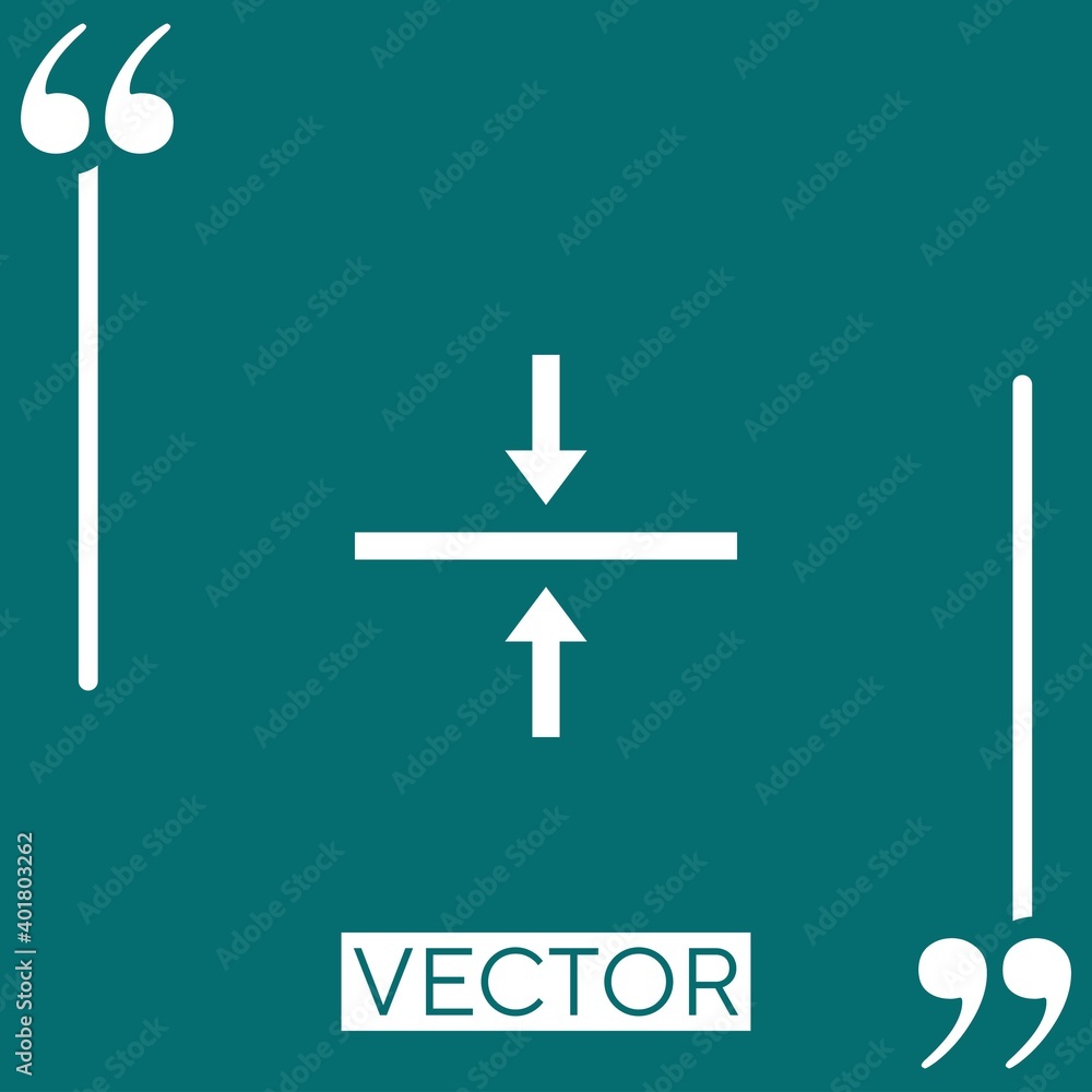 Poster align vector icon linear icon. editable stroke line