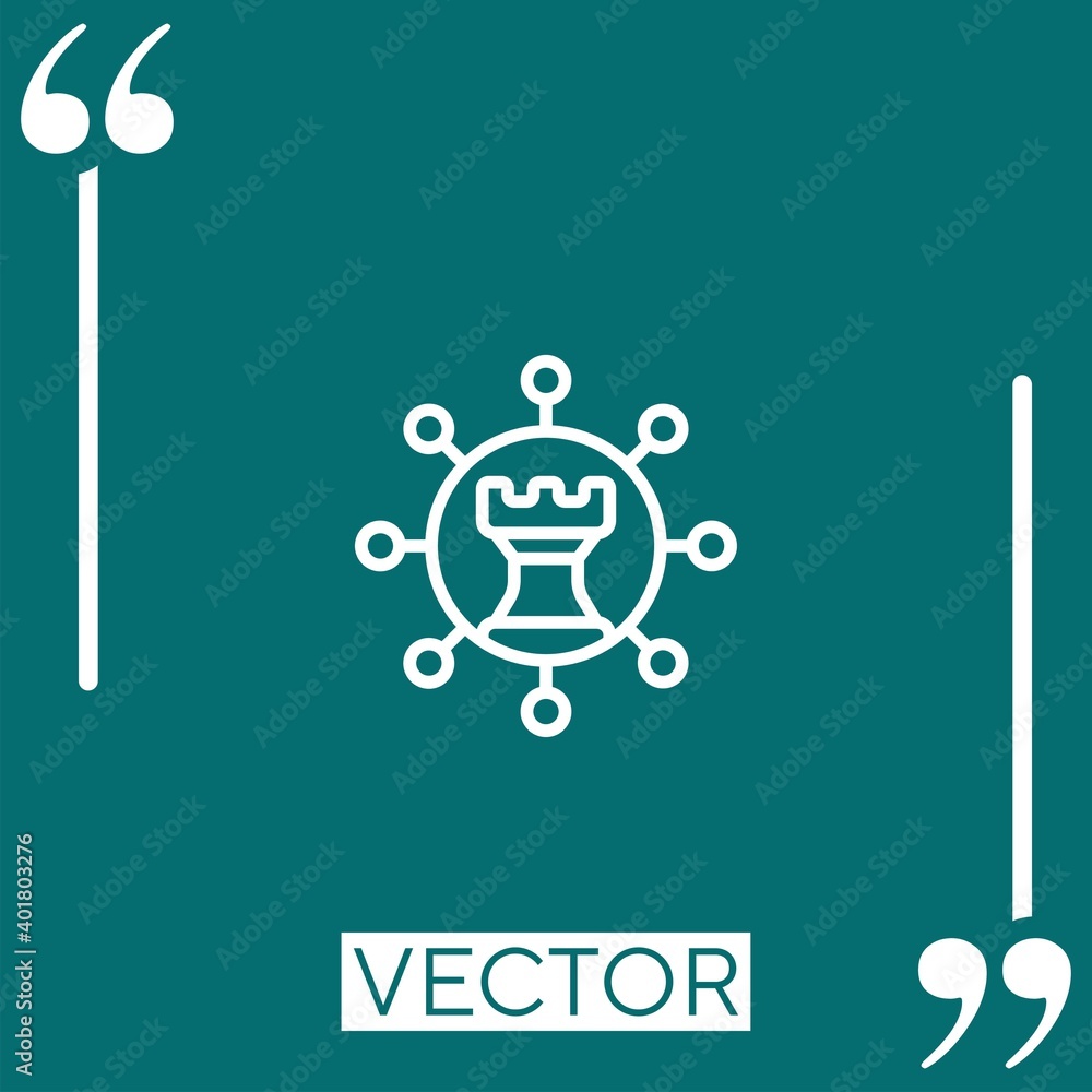 Poster distribution vector icon linear icon. editable stroke line