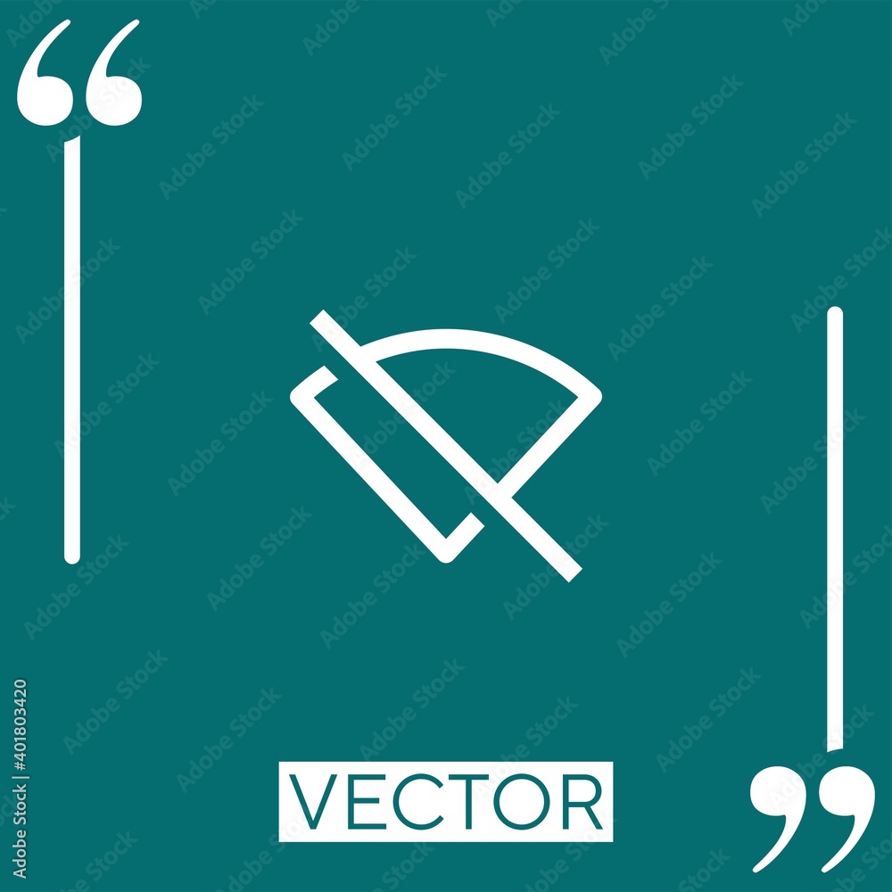 Poster wifi vector icon linear icon. editable stroke line