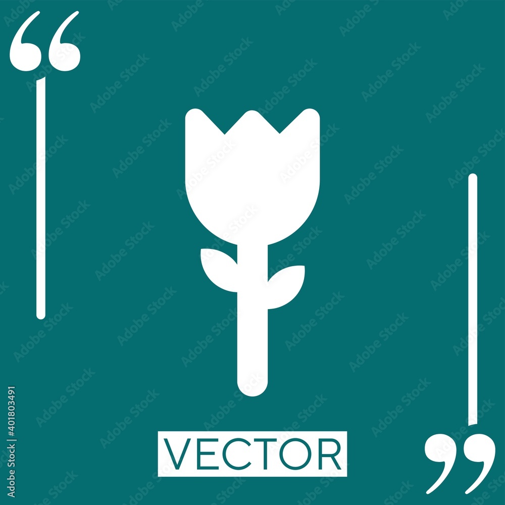 Aufkleber shape vector icon linear icon. editable stroke line