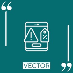 mobile vector icon Linear icon. Editable stroke line