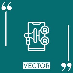 mobile vector icon Linear icon. Editable stroke line