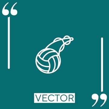 volleyball vector icon Linear icon. Editable stroke line