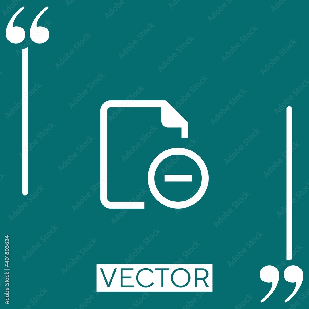 Poster files vector icon linear icon. editable stroke line