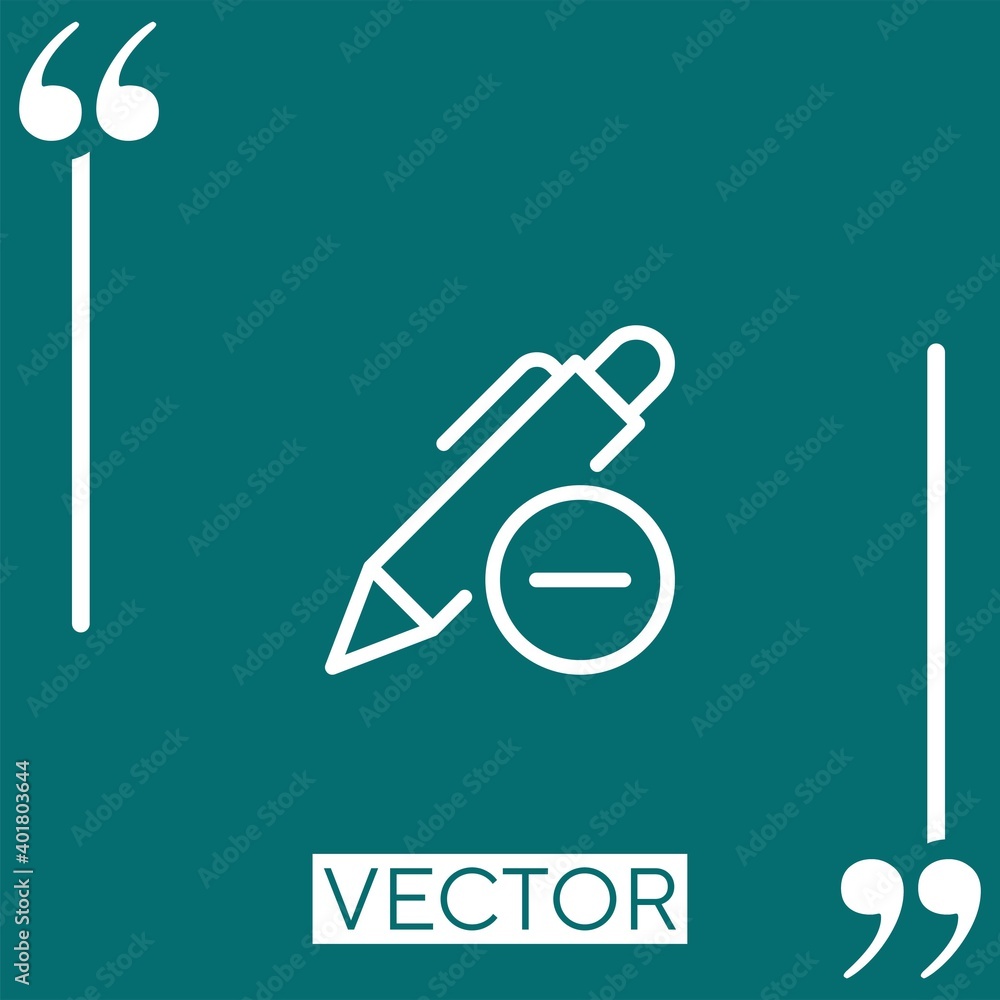Poster remove vector icon linear icon. editable stroke line