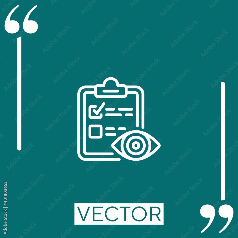 Aufkleber checklist vector icon linear icon. editable stroke line