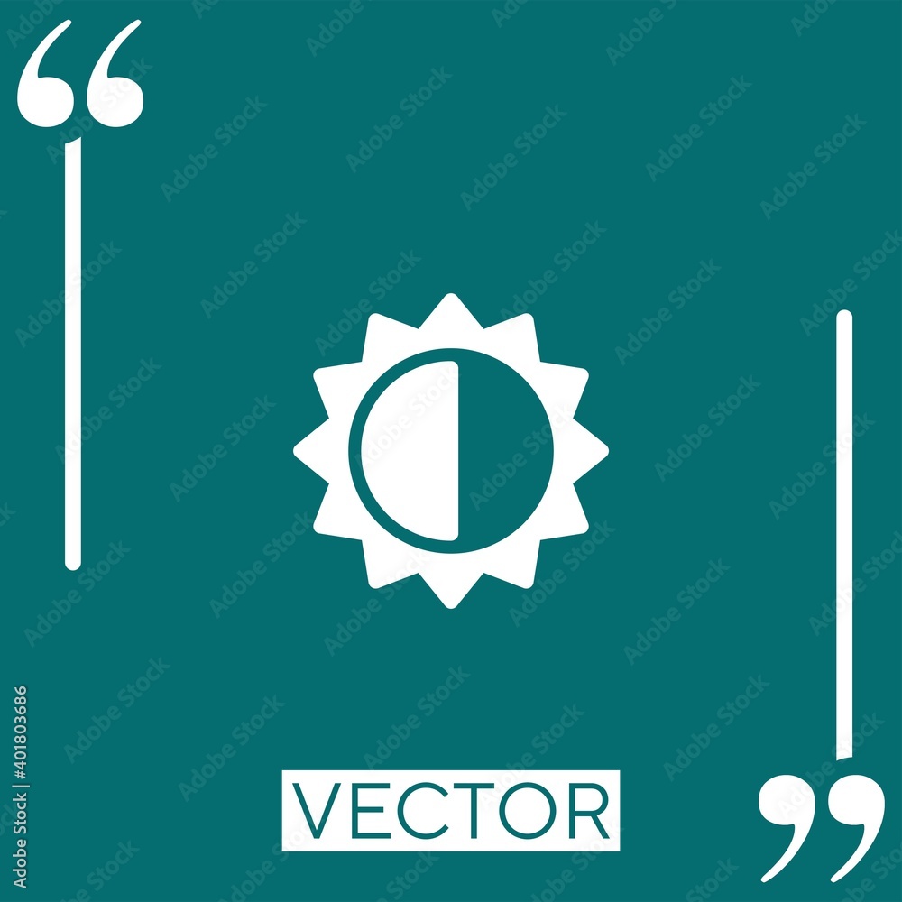 Poster symbols vector icon linear icon. editable stroke line