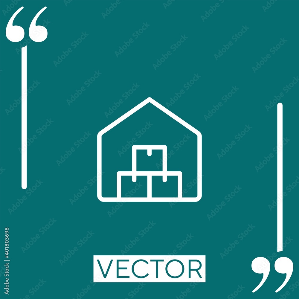 Poster boxes vector icon linear icon. editable stroke line