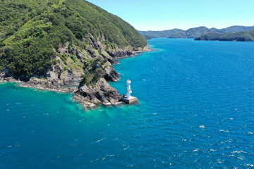 Fototapeta premium 愛媛県愛南町 小貝碆灯台