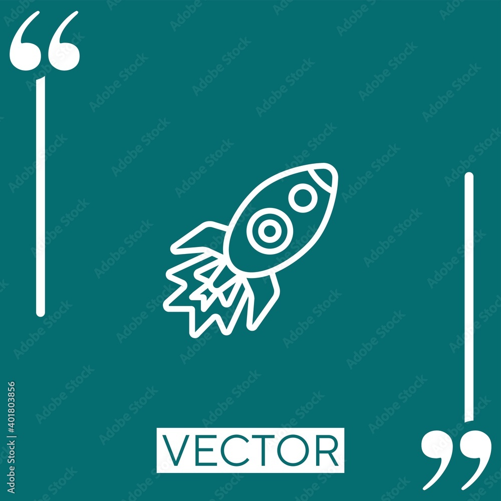 Poster startup vector icon linear icon. editable stroke line