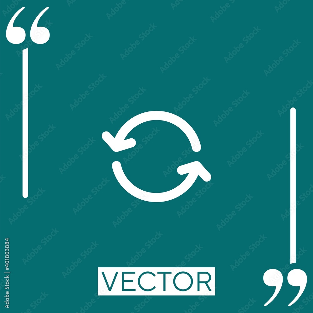 Poster rotate vector icon linear icon. editable stroke line
