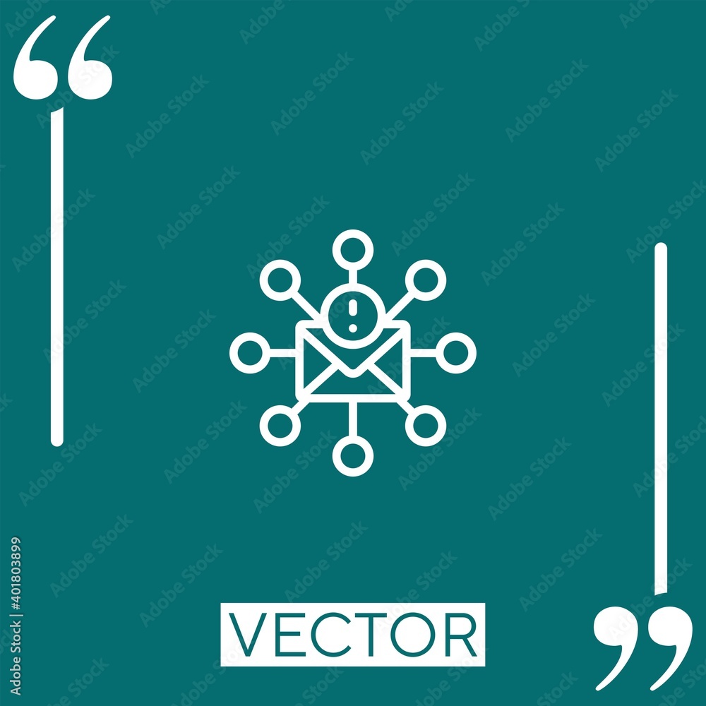 Poster email vector icon linear icon. editable stroke line