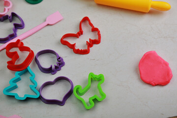 baby dough plasticine with molds