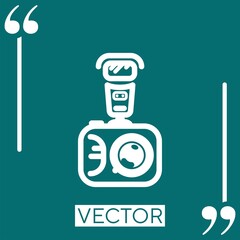 photo vector icon Linear icon. Editable stroke line
