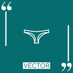 panties vector icon Linear icon. Editable stroke line
