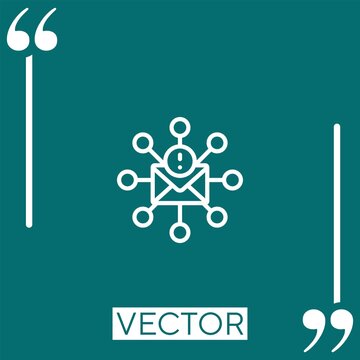 email vector icon Linear icon. Editable stroke line