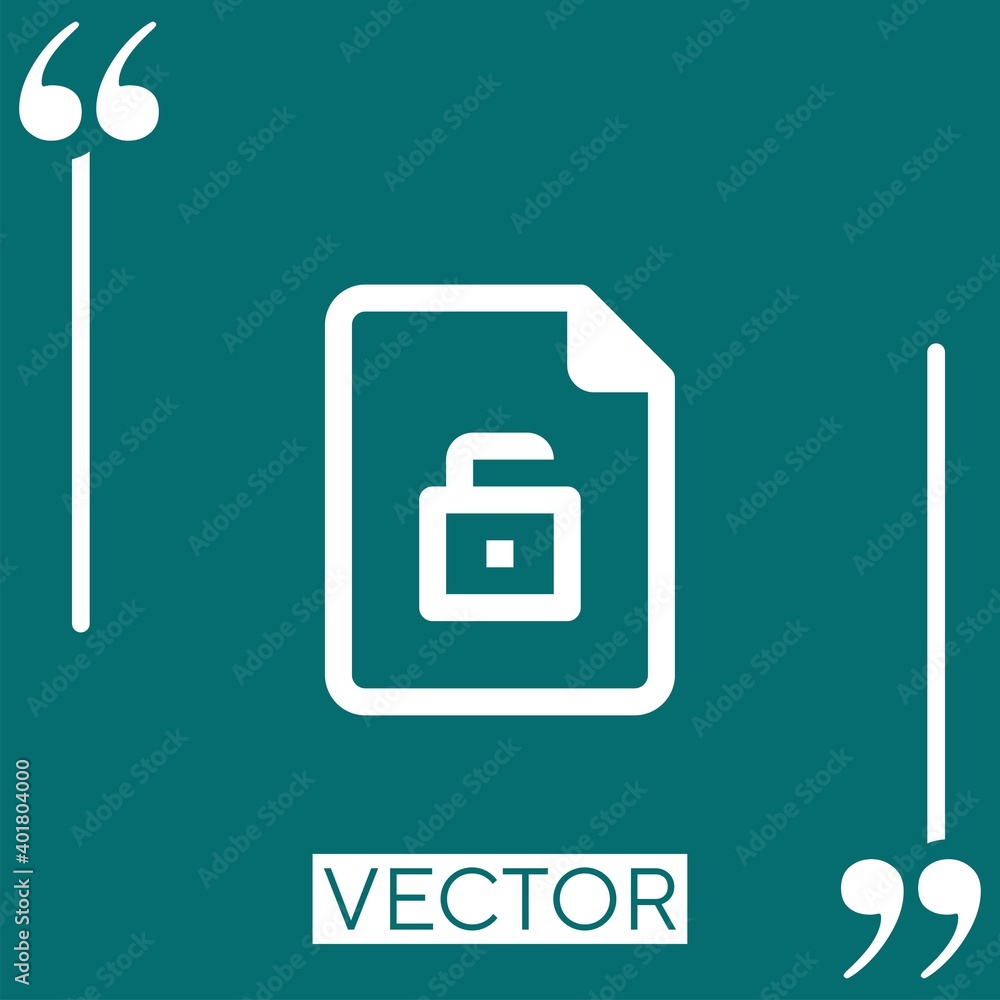 Poster files vector icon linear icon. editable stroke line