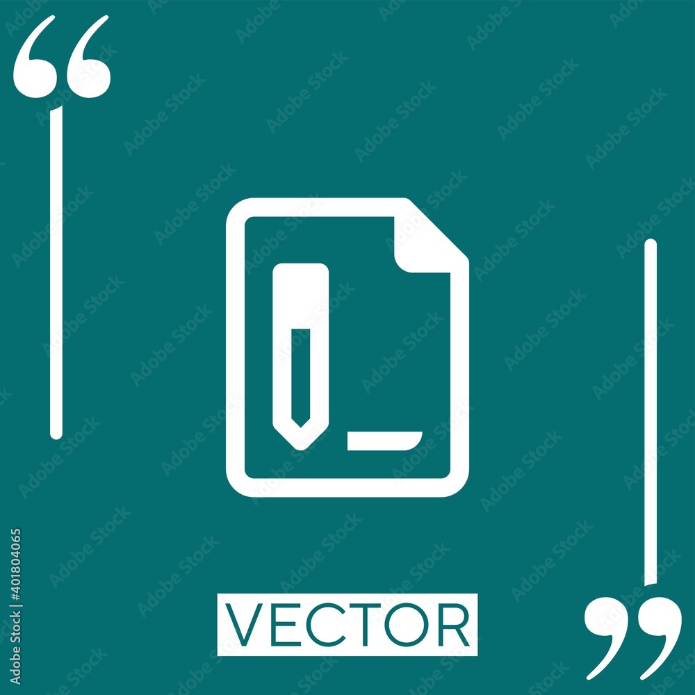 Poster files vector icon linear icon. editable stroke line