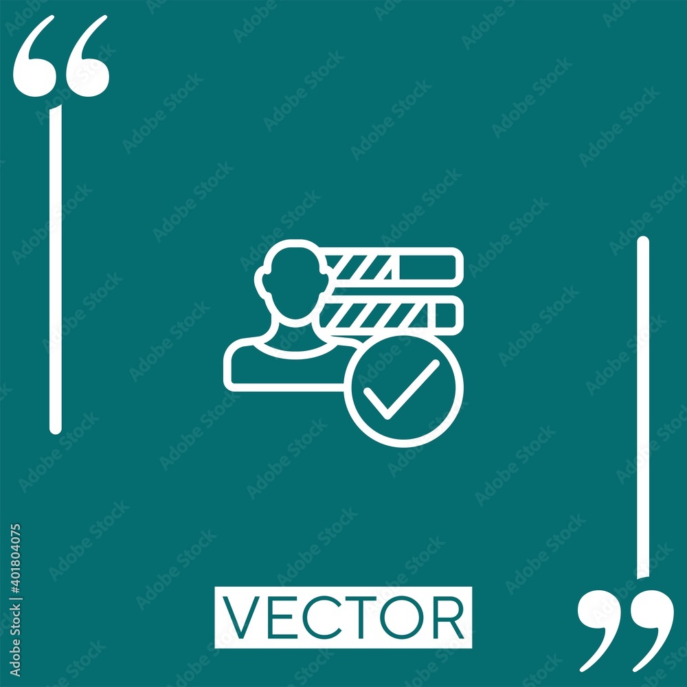 Poster skill vector icon linear icon. editable stroke line