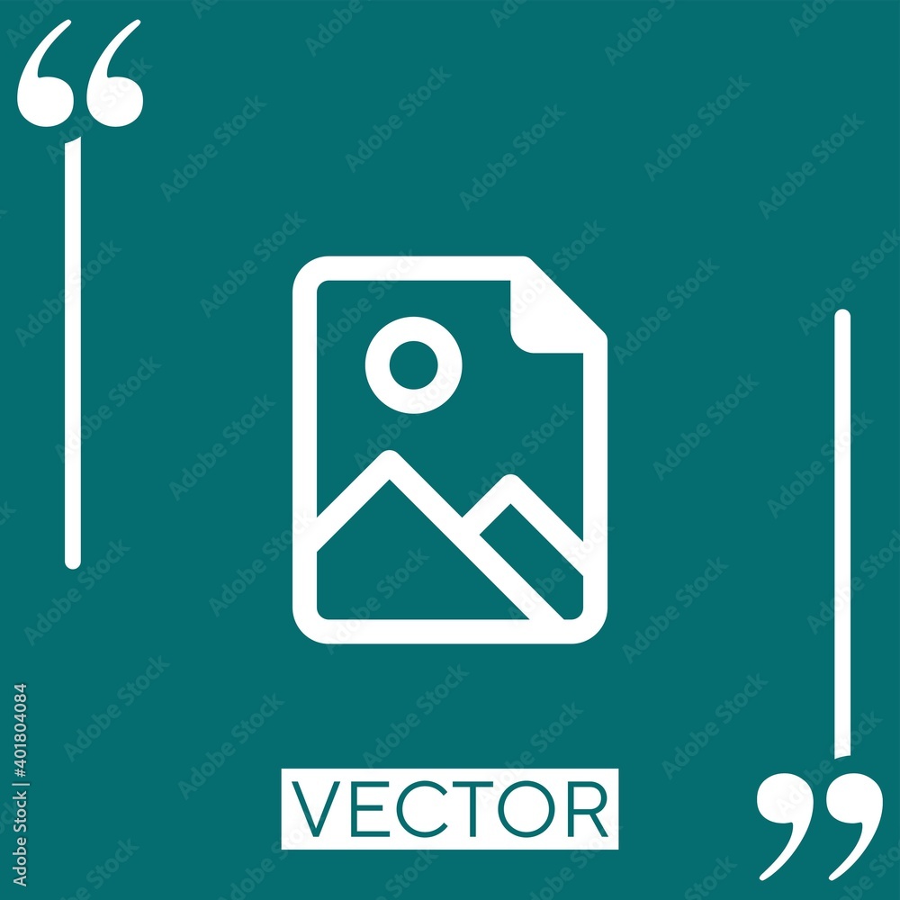 Poster files vector icon linear icon. editable stroke line