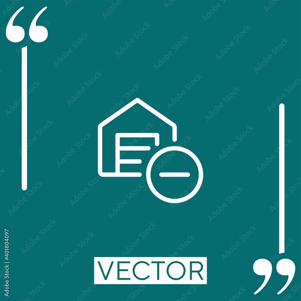 Poster remove vector icon linear icon. editable stroke line