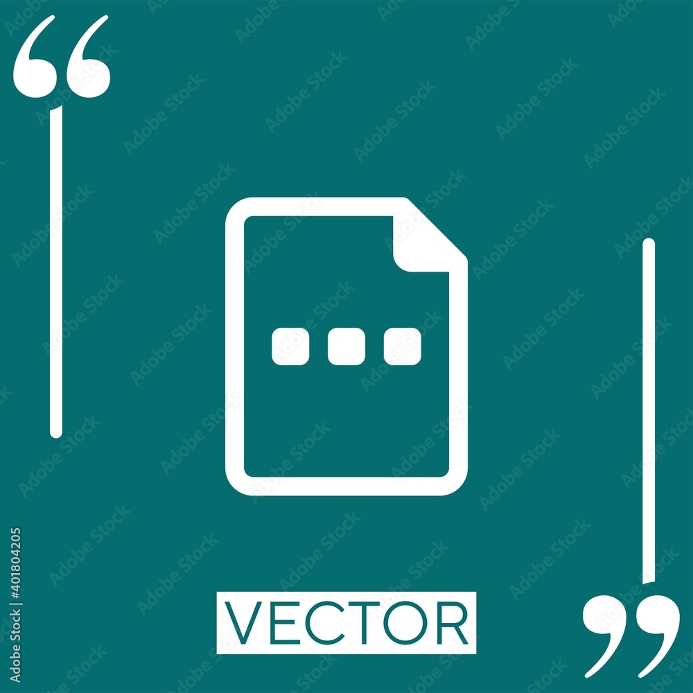 Poster files vector icon linear icon. editable stroke line
