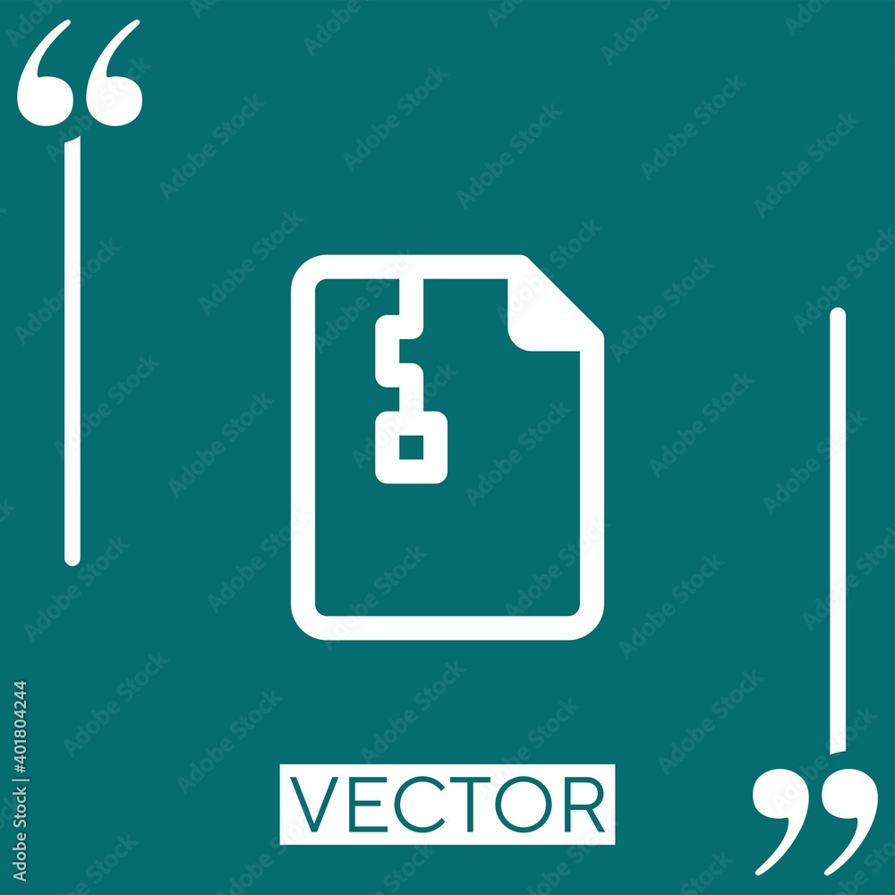 Poster files vector icon linear icon. editable stroke line