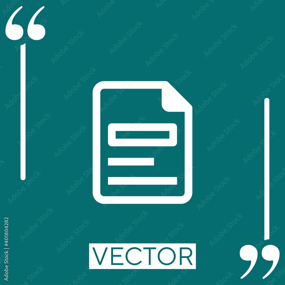 Poster files vector icon linear icon. editable stroke line