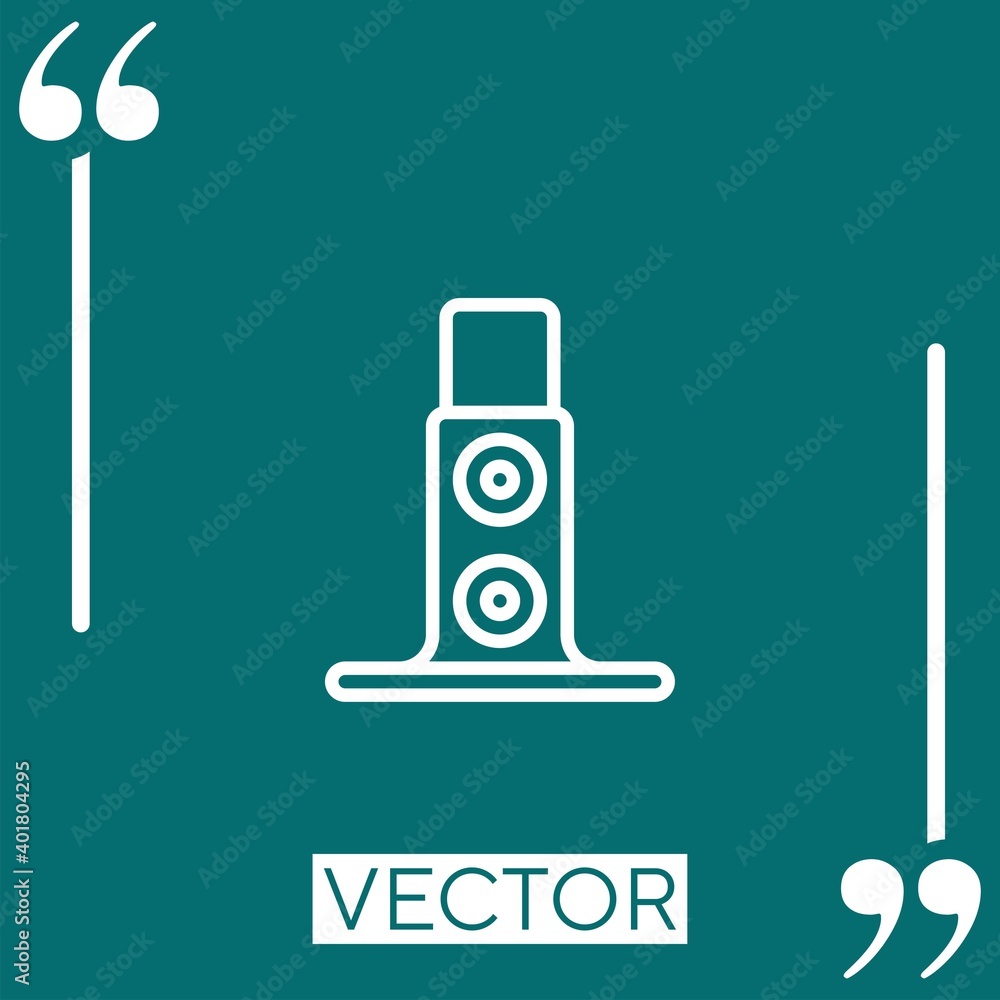Poster scaffolding vector icon linear icon. editable stroke line
