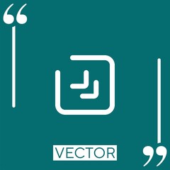 diagonal arrow vector icon Linear icon. Editable stroke line