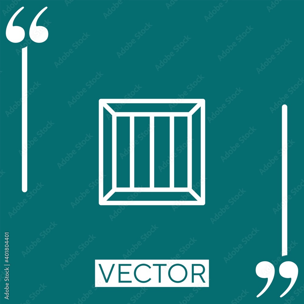 Poster top view vector icon linear icon. editable stroke line