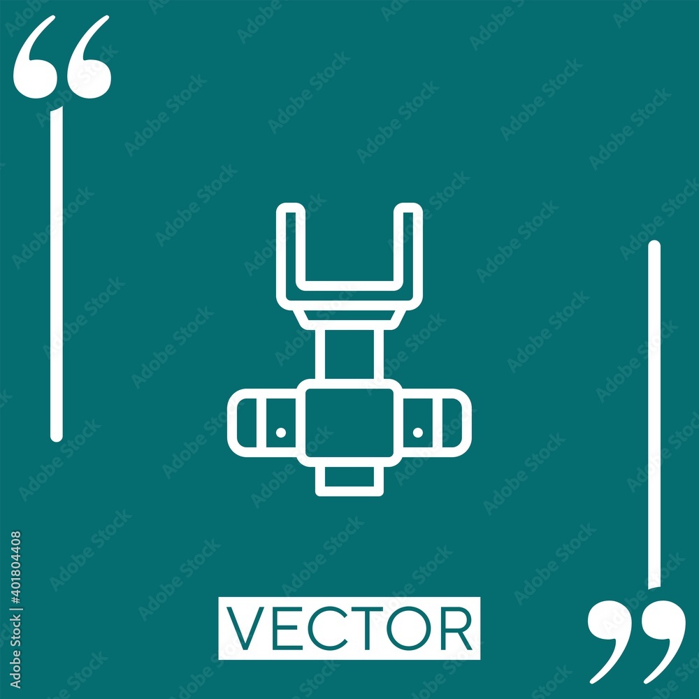 Poster clamp vector icon linear icon. editable stroke line