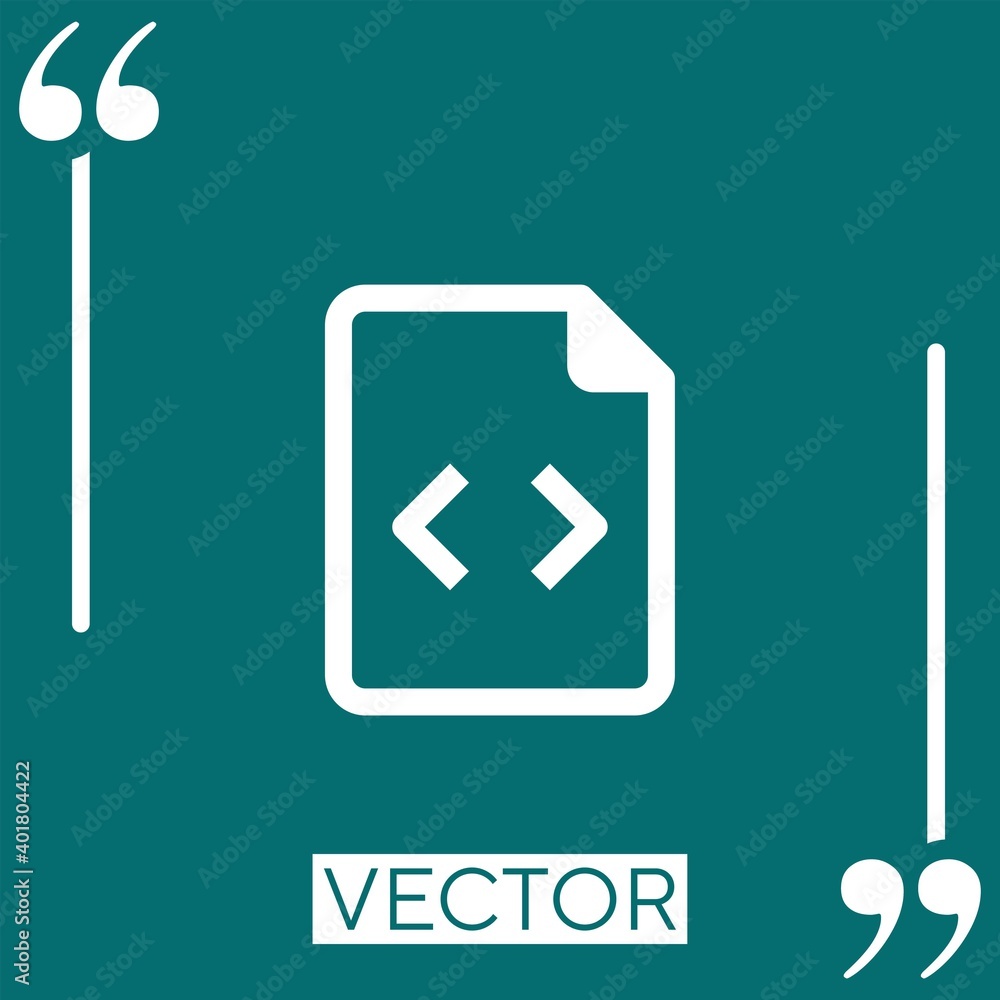Poster files vector icon linear icon. editable stroke line