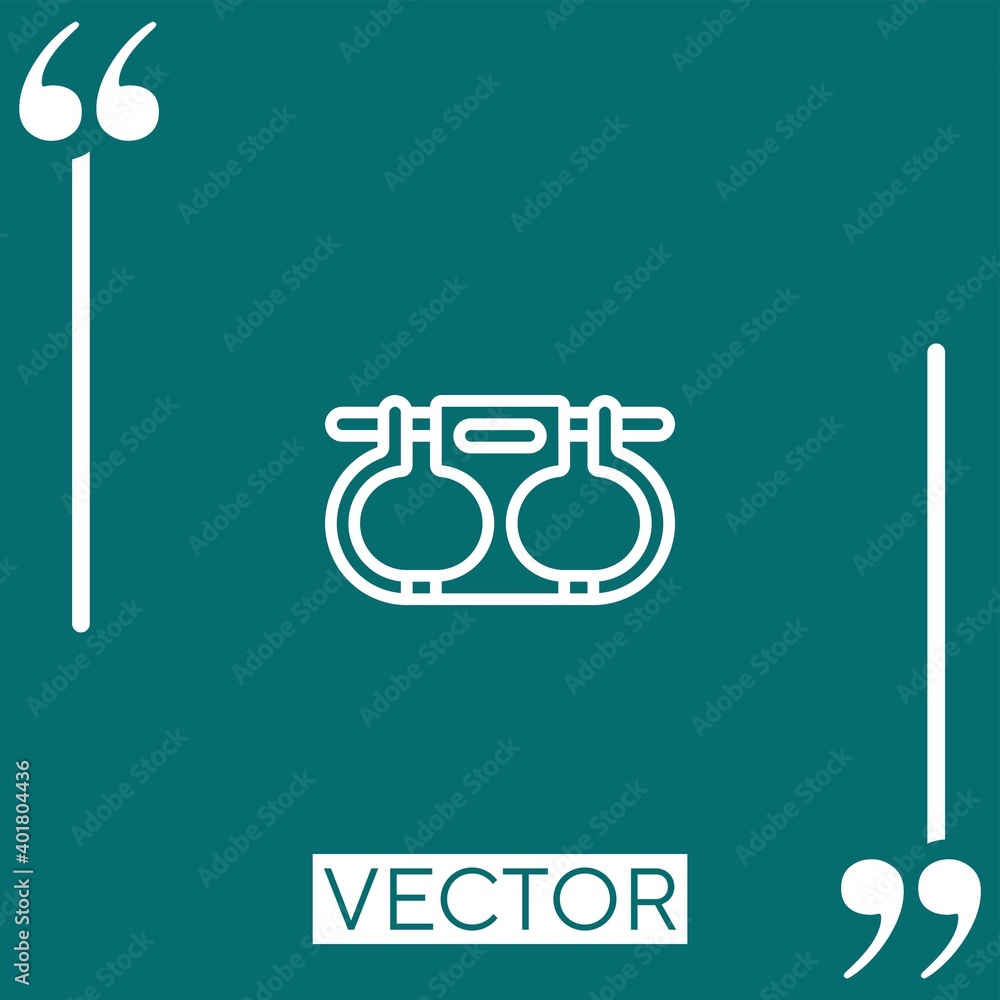 Poster clamp vector icon linear icon. editable stroke line