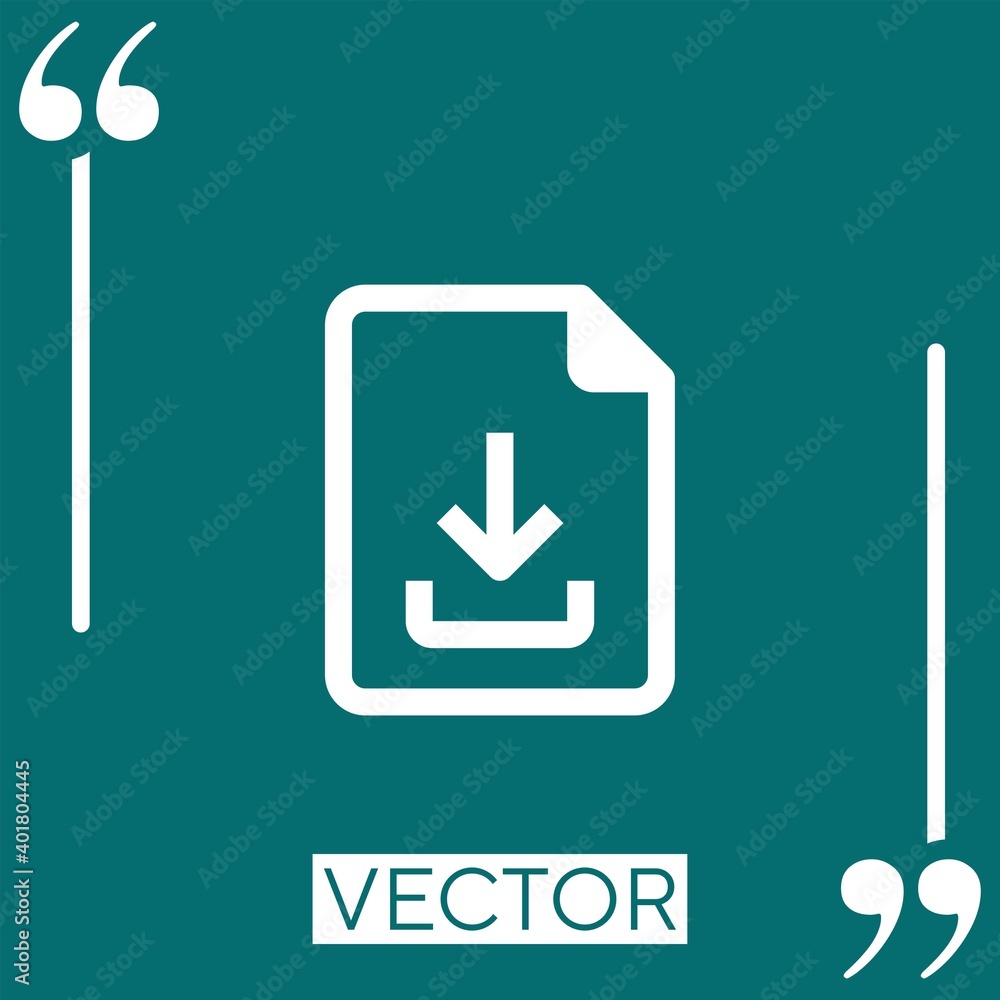 Poster files vector icon linear icon. editable stroke line