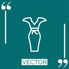 dress    vector icon Linear icon. Editable stroke line