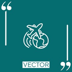 travel vector icon Linear icon. Editable stroke line